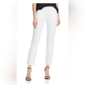MOTHER || The Midrise Dazzler Ankle Jeans in Glass Slipper White 28